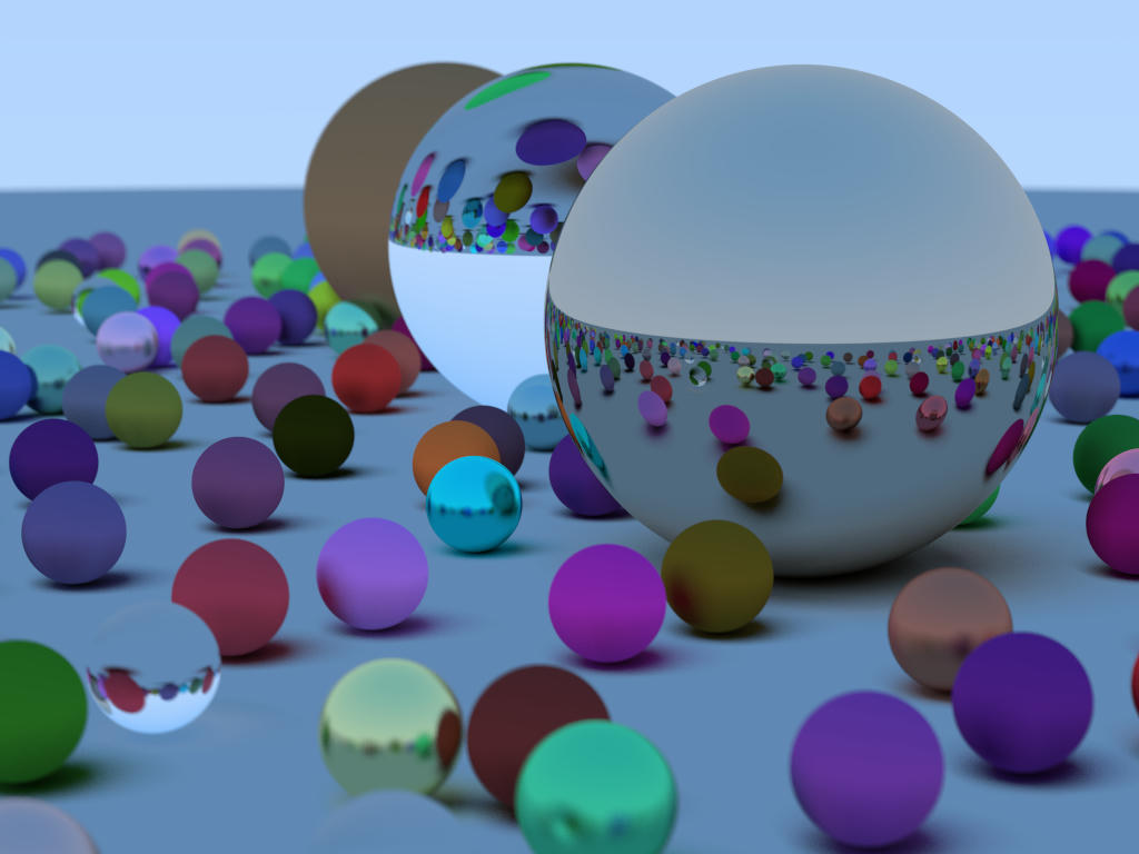 Ray tracing rendering result